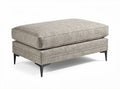 Fabric ottoman in light gray with modern design 90 x 70 x 40cm